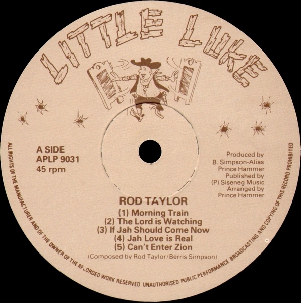 Rod Taylor - If Jah Should Come Now - Label